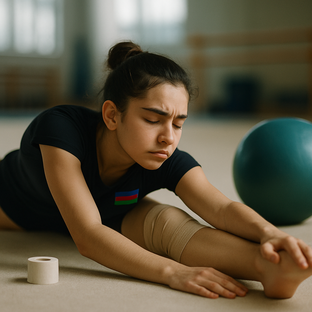 A peaceful scene highlighting the balance between physical endurance and the challenges of injury